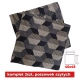 Komplet (2szt.) Poszewka dekoracyjna z wypukłą strukturą 45x45 z dyskretnym zamkiem - złota, czarna, szara